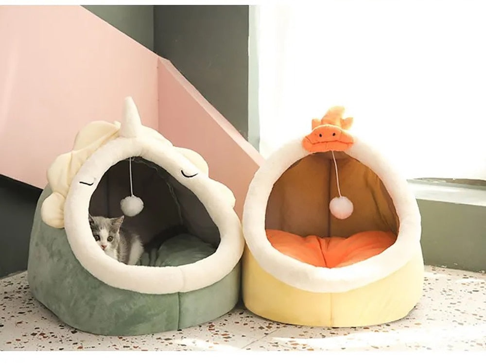 Sweet Cat Bed Warm Pet Basket