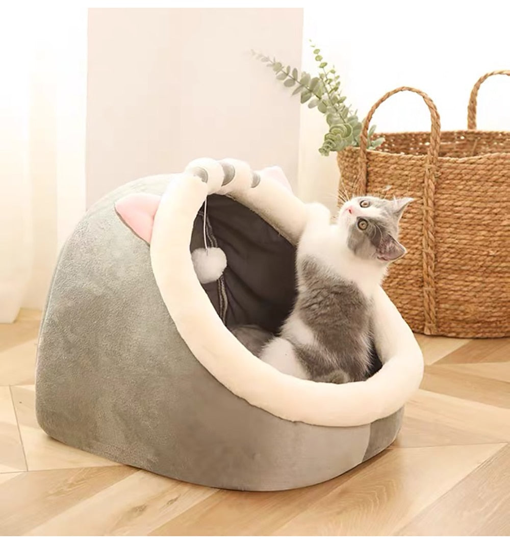 Sweet Cat Bed Warm Pet Basket