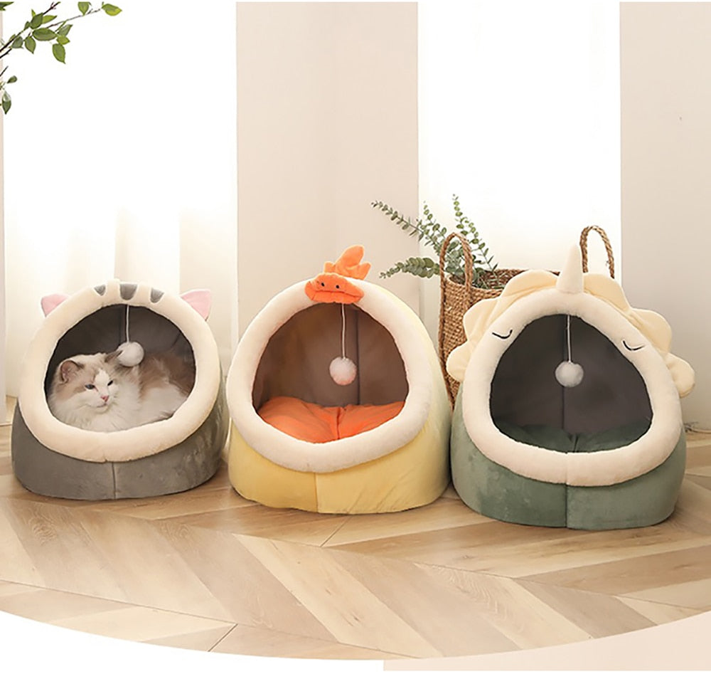 Sweet Cat Bed Warm Pet Basket