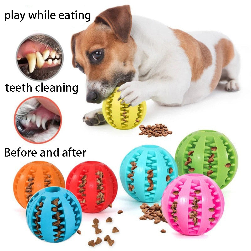 Dogs treat ball and stress relief toys for both dogs and cats